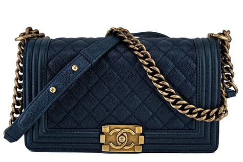 chanel le boy medium blue|chanel bag.